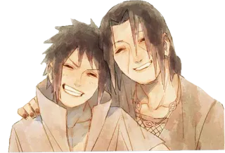 😊 Sasuke Naruto Anime, Manga, Personnages, Frères, Souriant, Amitié whatsapp sticker