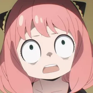 🥜 Anya Forger Spy × Family Anime, Cartoon, Grappig, Geschrokken, Anya Forger, Spy x Family telegram sticker