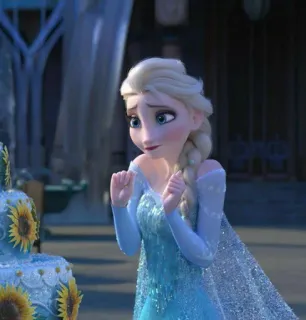 👾 Elsa Frozen Elsa, Frozen, Disney, Princesa, Dibujos animados, Película telegram sticker