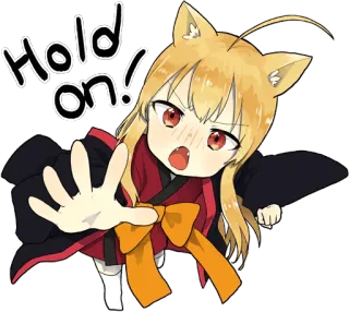 A little girl Sticker (Fox) ENG :: @line_stickers telegram stickers