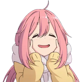 🤤 动漫, 女孩, 微笑, 可爱, 快乐 telegram sticker