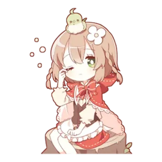 💤 Anime, Desenho animado, Fofo, Garota, Chibi, Kawaii telegram sticker