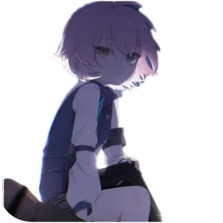 🪐 アニメ, キャラクター, 座り, かわいい, 可愛い telegram sticker