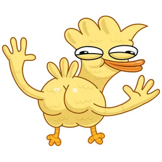 😬 만화, 웃긴, 귀여운, 닭, 엉뚱한 telegram sticker