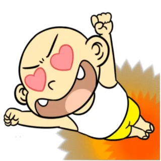 🚈 cartoon, love, flying, happy, child telegram sticker
