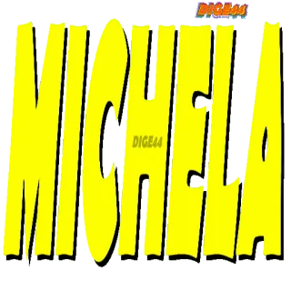 🥶 MICHELA Name, Michela, gelb, Aufkleber telegram sticker