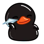 ✈️ утка, мультфильм, животное, плачет, слеза telegram sticker