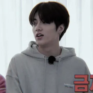 💎 금 coréen, personne, homme, sweat à capuche whatsapp sticker