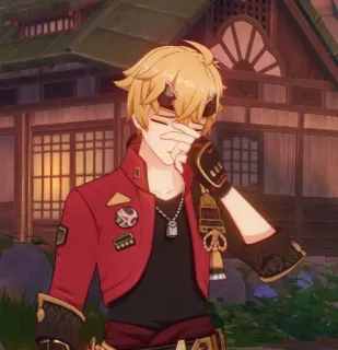🍁 Thoma Genshin Impact 动漫, 游戏, 原神, 托马, 角色, 金发 telegram sticker