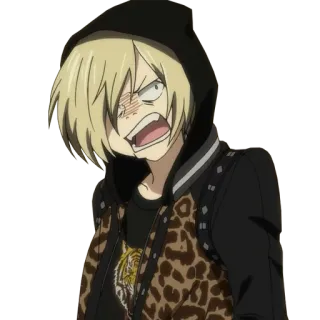 😠 Yuri Plisetsky Yuri!!! on Ice Аниме, Злой, Мультфильм, Юрий Плисецкий, Yuri on Ice whatsapp sticker