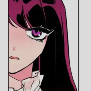 😶 Anime, Mädchen, Gesicht, Porträt, Cartoon, Illustration whatsapp sticker