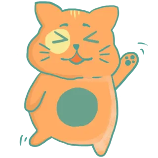 👋 gato, saudação, acenando, fofo, amigável, animal whatsapp sticker