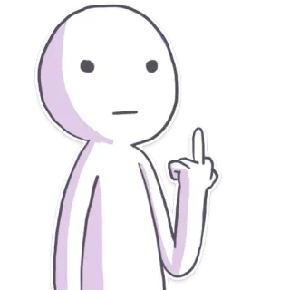 🖕 stick figure, middle finger, rude, offensive, gesture telegram sticker