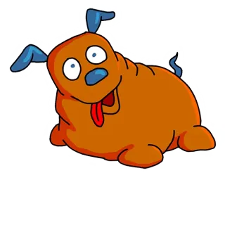 😜 dog, cartoon, animal, pet, illustration, funny telegram sticker