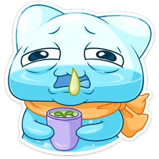 🤧 ป่วย, หวัด, ไข้หวัดใหญ่, โรค, การ์ตูน, น่ารัก, ตัวละคร, สุขภาพ telegram sticker