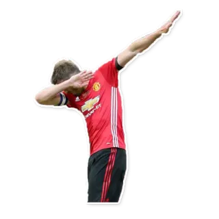 🕺 dab, tari, olahraga, pemain, manchester united, sepak bola telegram sticker