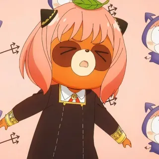 🙂 Anya Spy x Family Anime, Sticker, Spy x Family, Anya Forger, Desenho animado telegram sticker