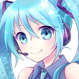 😊 Hatsune Miku Anime, Vocaloid, Niedlich, Charakter, Manga, Musik telegram sticker