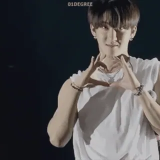 ❤️ 01DEGREE kpop, ไอดอล, หัวใจ, ท่าทาง, ผู้ชาย telegram sticker