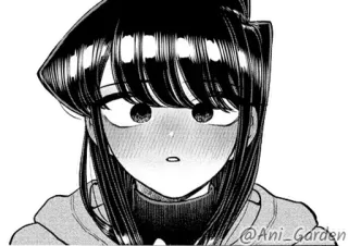 😳 Komi Shouko Komi Can't Communicate @Ani_Garden Anime, Komi, Komi no puede comunicarse, Manga, Lindo, Expresión, Sonrojo telegram sticker
