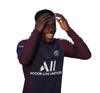 🤷‍♂️ homme, football, football, sport, portrait, athlète, PSG telegram sticker