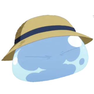 🤠 Rimuru Tempest That Time I Got Reincarnated as a Slime Аниме, Слизь, Шляпа, Мультфильм, Римуру, Темпест telegram sticker