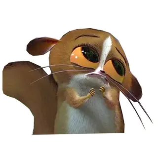 ☹️ Mort Madagascar モート, マダガスカル, カートゥーン, キツネザル, かわいい whatsapp sticker