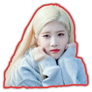 🤔 mujer, rubia, pegatina, femenina, persona, retrato telegram sticker