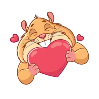🥰 hamster, heart, love, cute, animal, cartoon telegram sticker