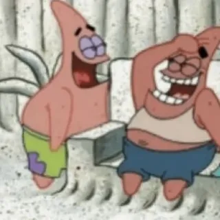 ✨ Patrick Star SpongeBob SquarePants 만화, 웃긴, 스폰지밥, 패트릭, 웃음, 우정, 애니메이션 telegram sticker