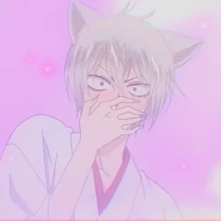 🦊 Tomoe Kamisama Kiss anime, fox, blush, embarrassed, manga telegram sticker