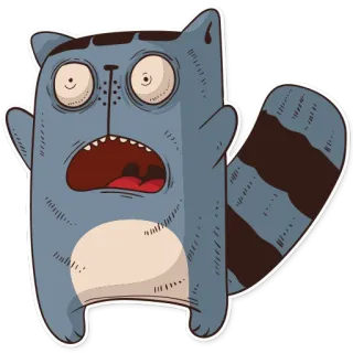 😳 แมว, สติกเกอร์, การ์ตูน, สัตว์, ตลก, ประหลาดใจ, กลัว, น่ารัก telegram sticker