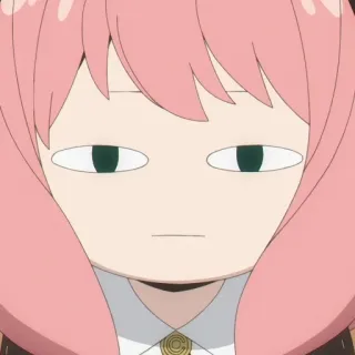 😐 Anya Forger Spy x Family Anime, Spy x Family, Anya Forger, cara graciosa, dibujos animados telegram sticker