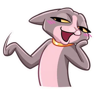 ☺️ kot, zadowolony, słodki, śmieszny, zwierzę whatsapp sticker