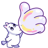 👍 Moomin การ์ตูน, มูมิน, ยกนิ้วโป้ง, น่ารัก, คิดบวก telegram sticker