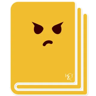 📔 libro, emoji, enojado, dibujos animados, ilustración, lectura, educación telegram sticker