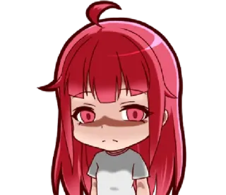 👿 Anime, Triste, Chica, Dibujos animados telegram sticker