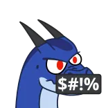 🤬 $#!% angry, dragon, cartoon, cussing, offensive, symbol telegram sticker