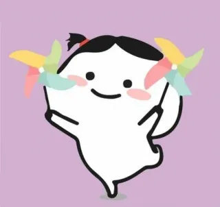 ✨ Desenho animado, Bonito, Personagem, Caprichoso, Cata-vento telegram sticker