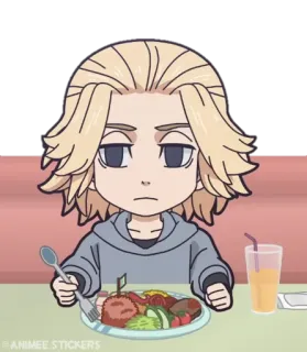 💫 animee stickers Anime, Nourriture, Dessin animé, Sticker, Personnage, Repas whatsapp sticker