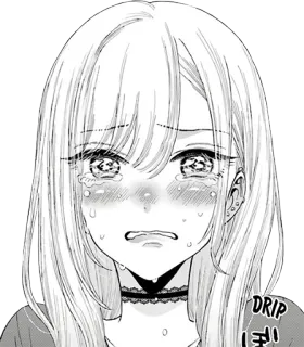😭 DRIP Аниме, Плач, Манга, Грустный, Девушка, Слезы telegram sticker