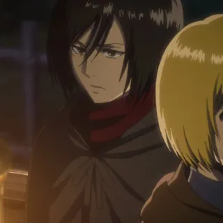 🥀 Mikasa Ackerman Attack on Titan anime, attack on titan, mikasa, aot, character, animation telegram sticker