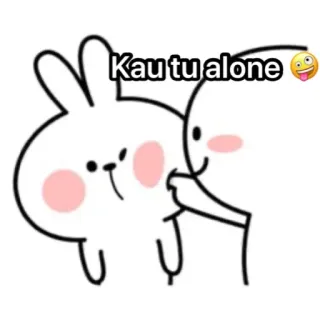 😆 Kau tu alone Desenho animado, Coelho, Emoji whatsapp sticker