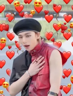 🐹 kpop, coeurs, personne, célébrité, portrait telegram sticker