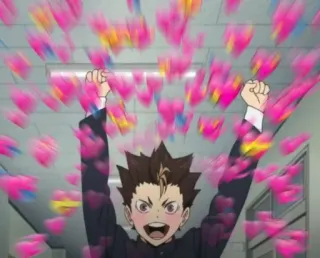 😍 Yu Nishinoya Haikyuu!! Anime, Haikyuu, Nishinoya, Süß, Liebe, Herzen telegram sticker