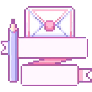 💌 Nghệ thuật điểm ảnh, Thư, Bưu điện, Dễ thương, Pastel telegram sticker