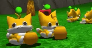 🍊 Tails Sonic the Hedgehog Tails, Sonic, Video Game, Karakter, Lucu telegram sticker