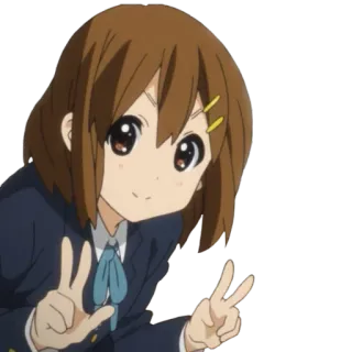 ✌ Anime, Cartone animato, Personaggio, Pace, Vittoria, Ragazza, Carino whatsapp sticker