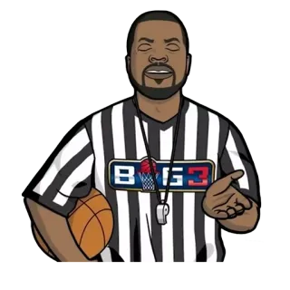 ☺️ Ice Cube BIG3 basket, allenatore, cubetto di ghiaccio, Big3, sport telegram sticker