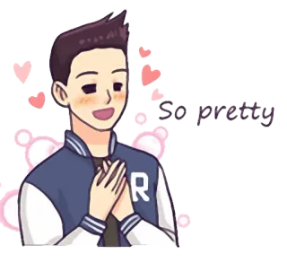 😍 So pretty bonito, bonito, amor, fofo, corações, desenho animado, carinhoso telegram sticker
